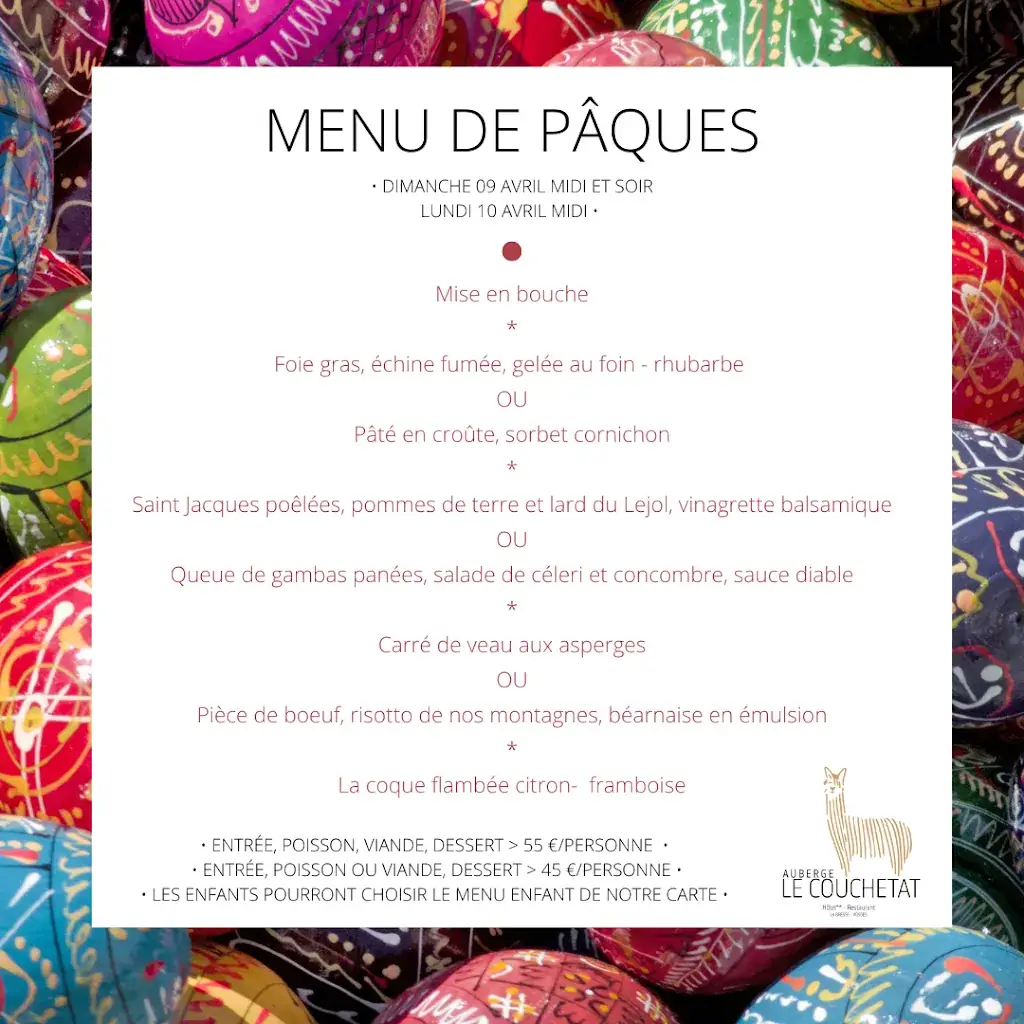 Menu_Hôtel - Restaurant Le Couchetat / La Bresse_Bresse_image_1