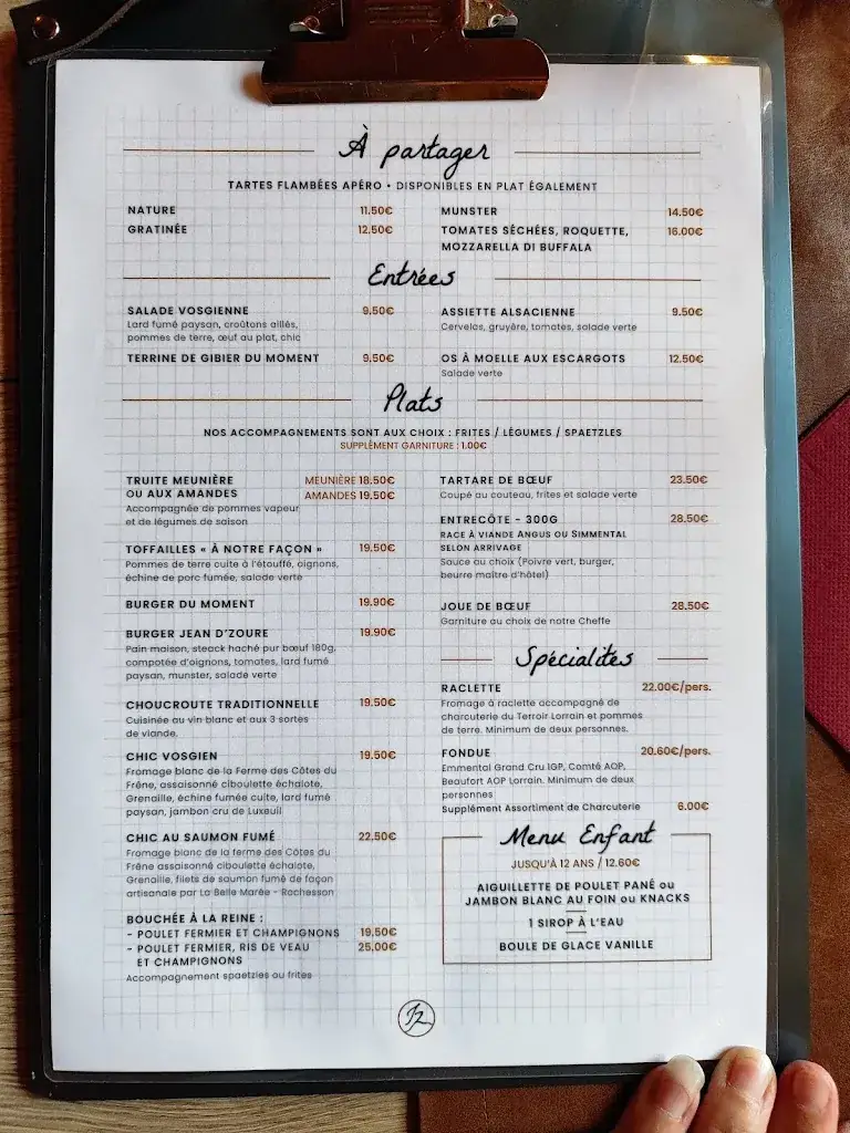 Menu_Auberge du Pont Jean D'Zoure_Bresse_image_1