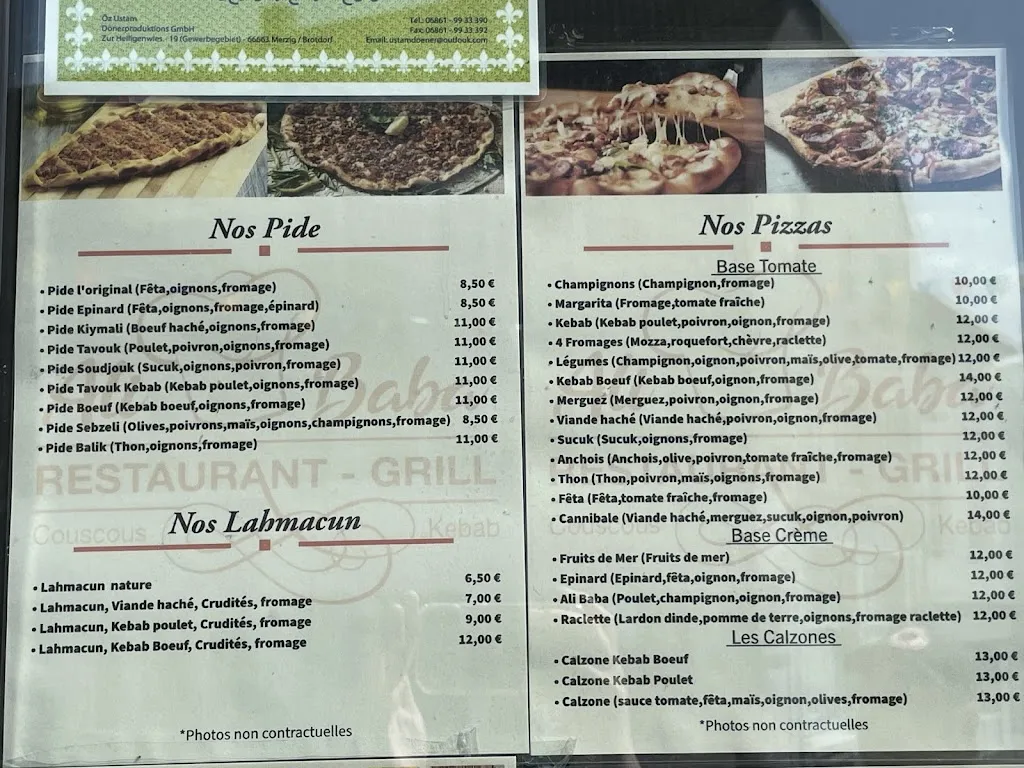 Menu_Chez Ali Baba_Thillot_image_1