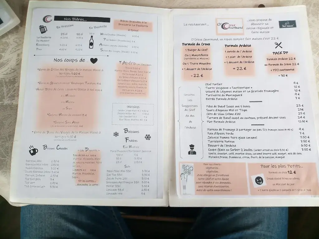 Menu_Restaurant O'Creux Gourmand (Hôtel de la Grande Cascade)_Tholy_image_3