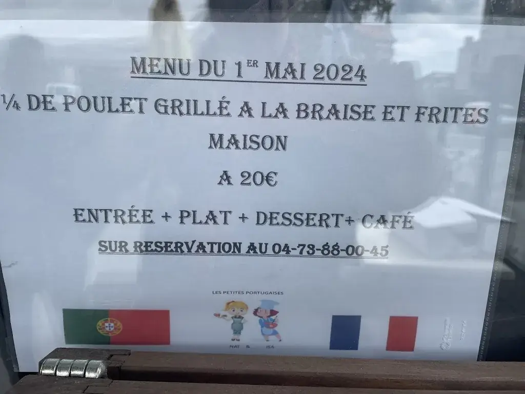 Menu_LES PETITES PORTUGAISES (Bar de la Place)_Châteaugay_imagen_2