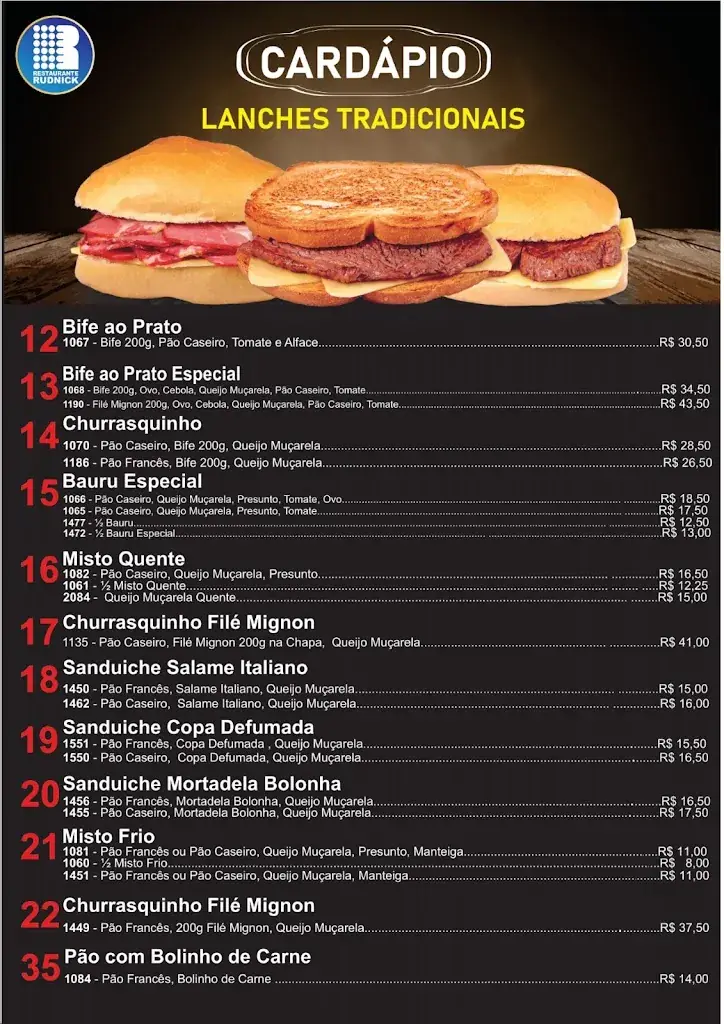 Menu_Restaurante Rudnick - Joinville_Brazil_image_1