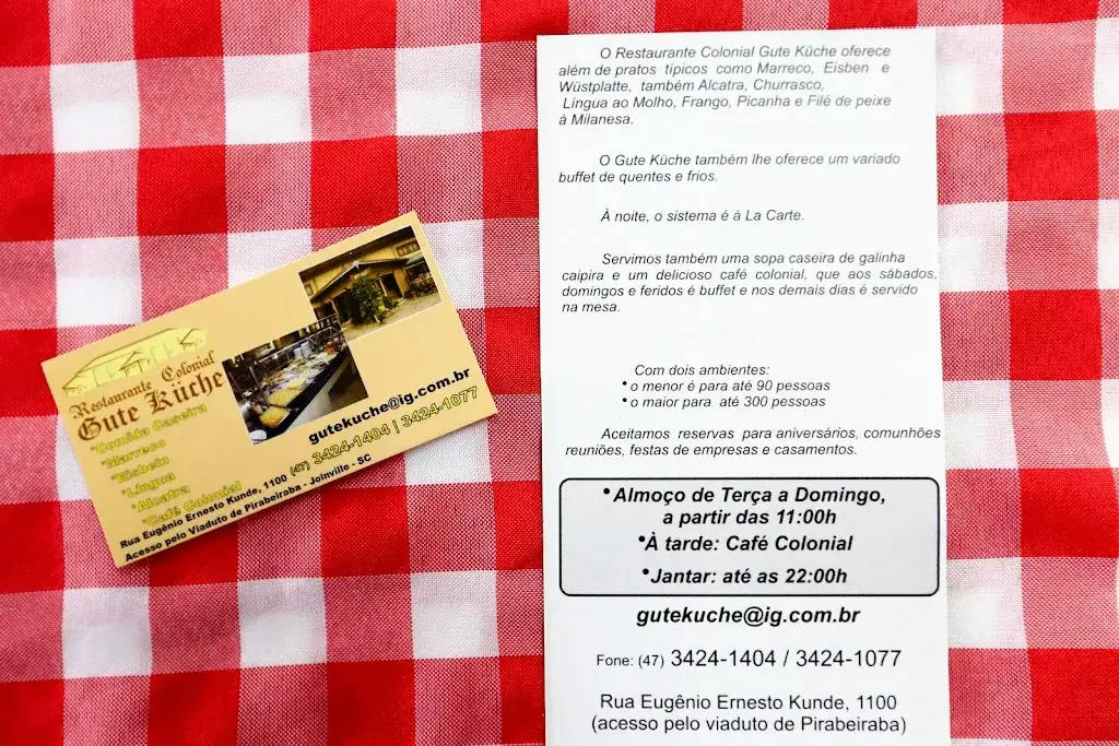 Menu_Restaurante Gute Küche | Café Colonial | Restaurante Típico Alemão | Buffet Livre | Local para eventos_Brazil_image_1