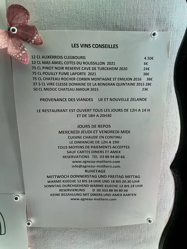 Menu_Restaurant A l'Agneau_Mothern_image_2