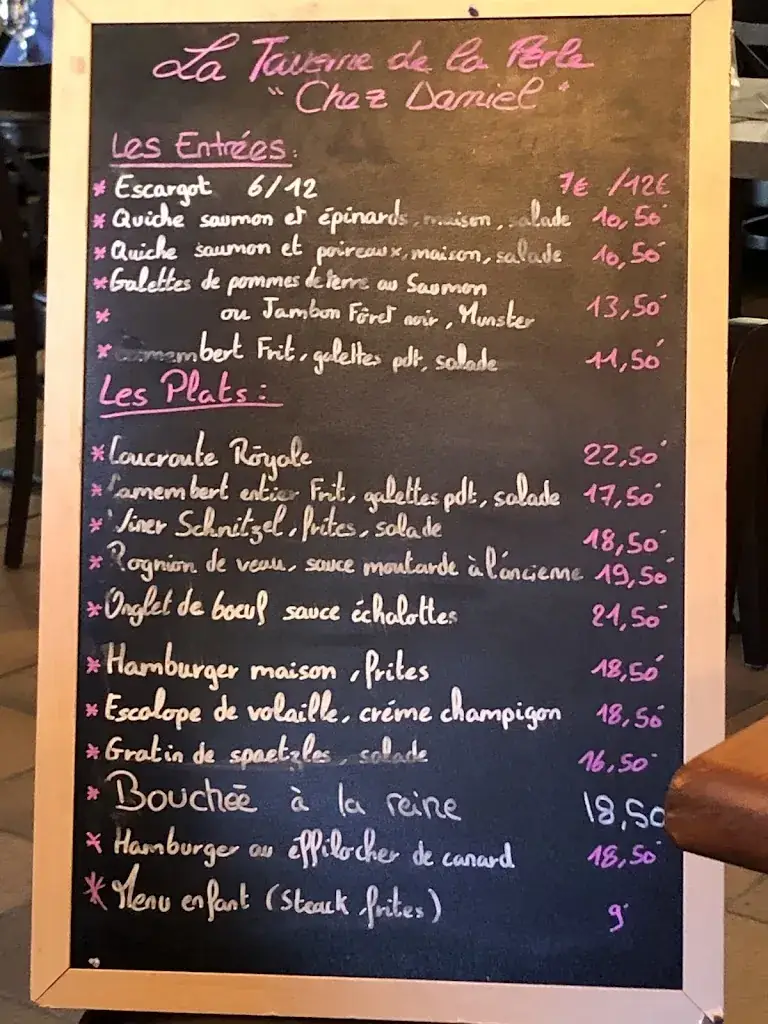 Menu_La Taverne de la Perle 
