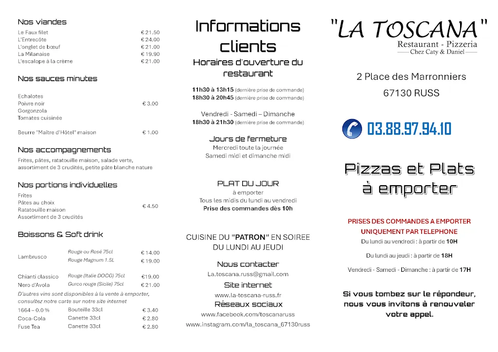 Menu_Restaurant - Pizzeria 