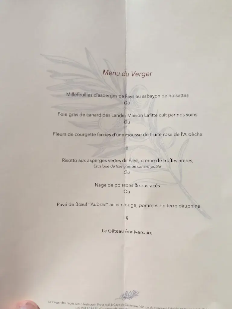 Menu_Le Verger des Papes_Châteauneuf-du-Pape_image_3