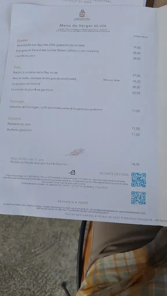 Menu_Le Verger des Papes_Châteauneuf-du-Pape_image_4