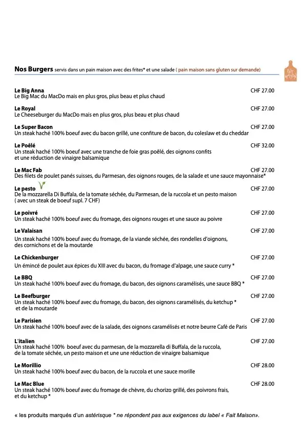 Menu_Le Blue Buns - Lumen - Burgers, Tartares & Entrecôte Café de Paris Boubier à Renens Crissier_Crissier_image_1
