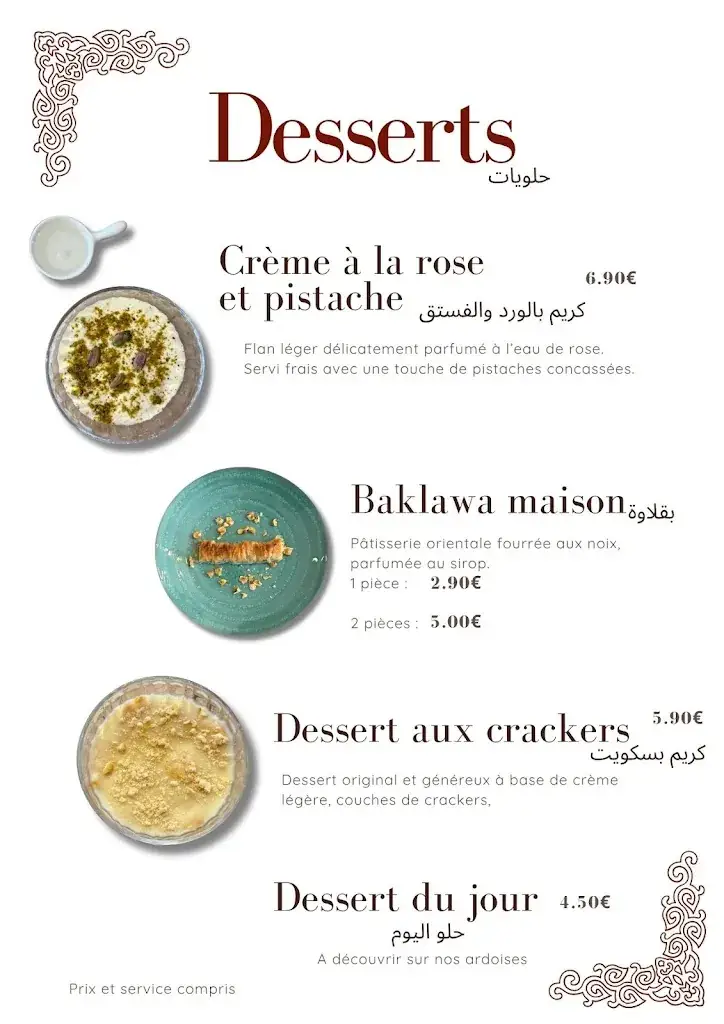 Menu_Restaurant Al Fares_Langres_immagine_1