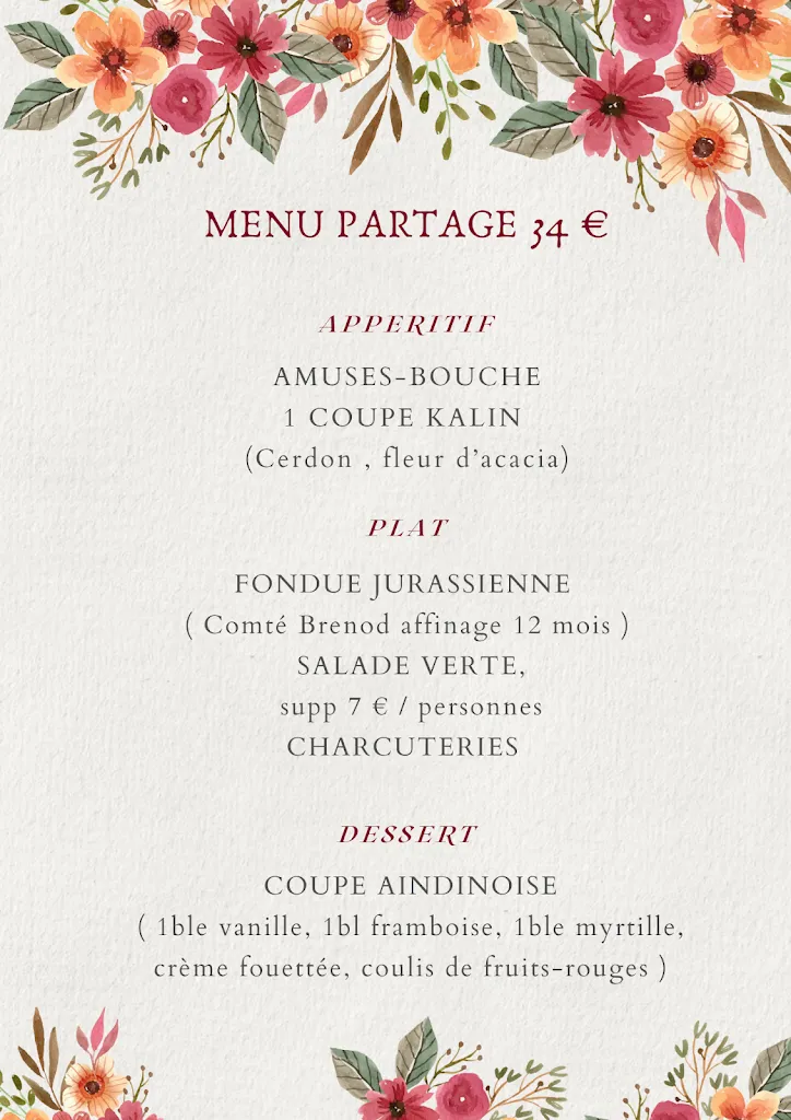 Menu_Restaurant chez Lisa plateau de retord_Valserhône_image_2