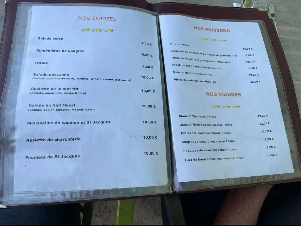 Menu_L'Auberge du Lac_Saint-Ciergues_image_1