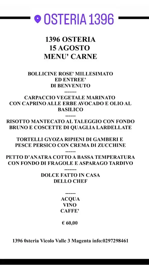 Menu_1396 Osteria Ponte Vecchio_Italy_image_2