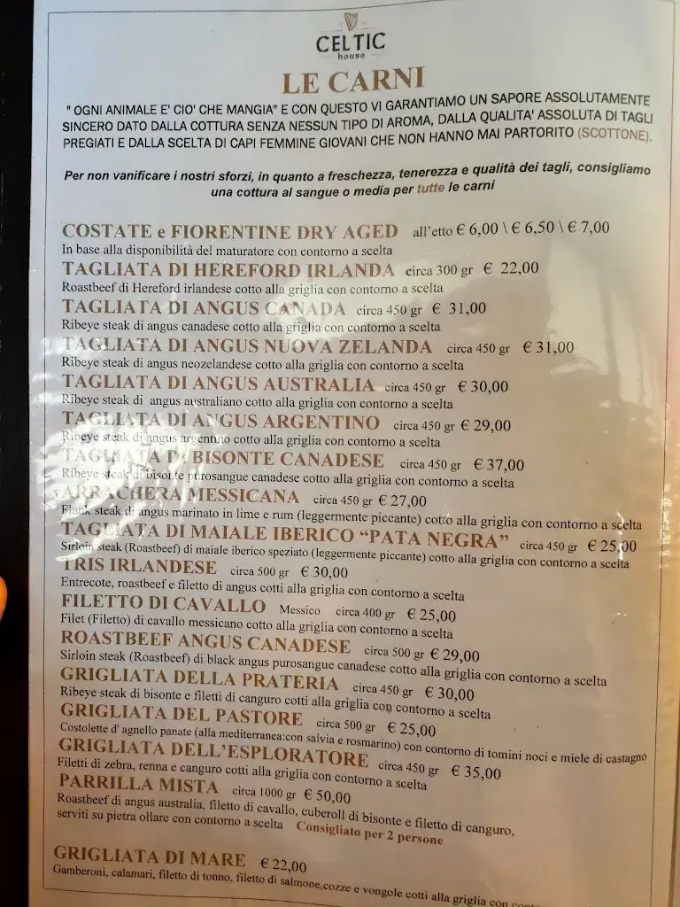 Menu_Ristorante Celtic House - Effeci srl_Italy_image_3