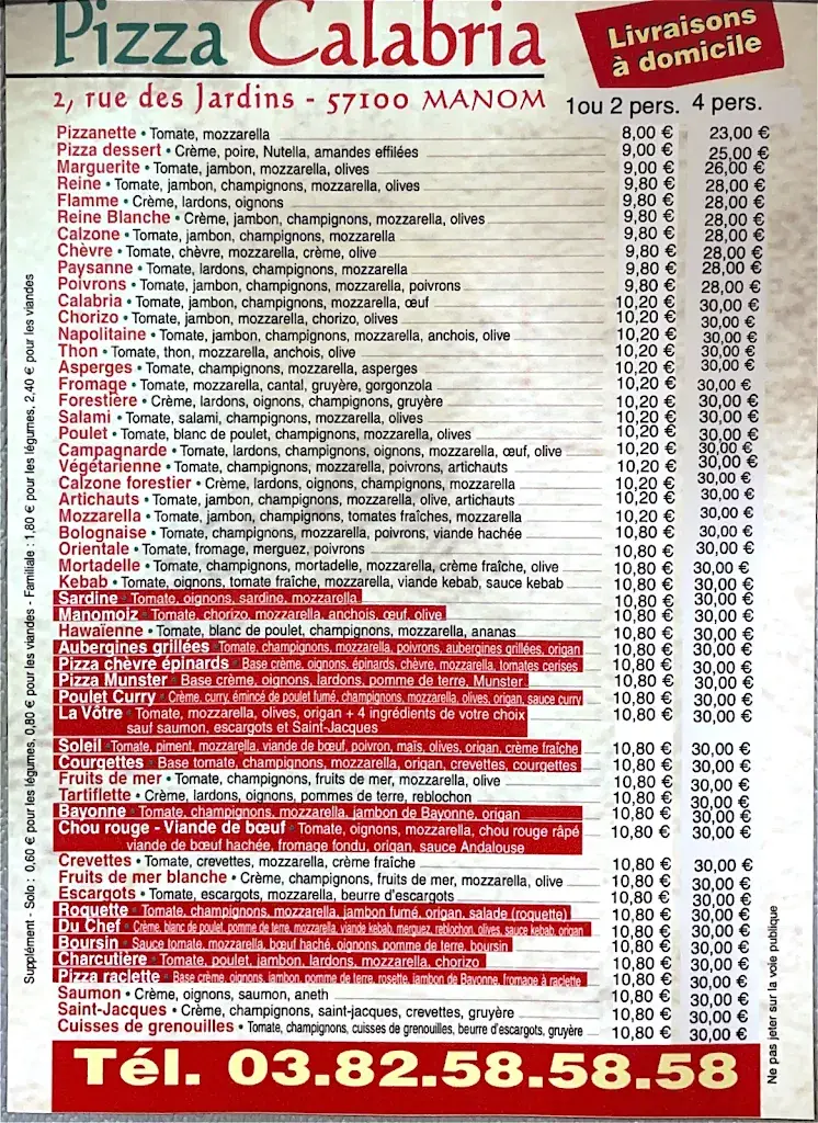 Menu_Pizzeria Calabria_Manom_image_1