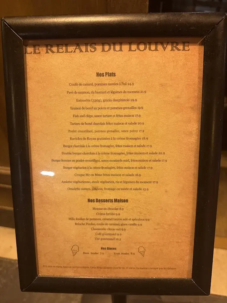 Menu_Le Relais du Louvre_Paris_image_2