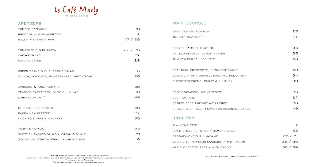 Menu_Le Café Marly_Paris_image_1