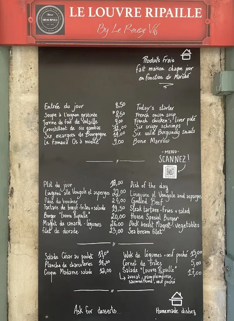 Menü_Le Louvre Ripaille_Paris_Bild_1