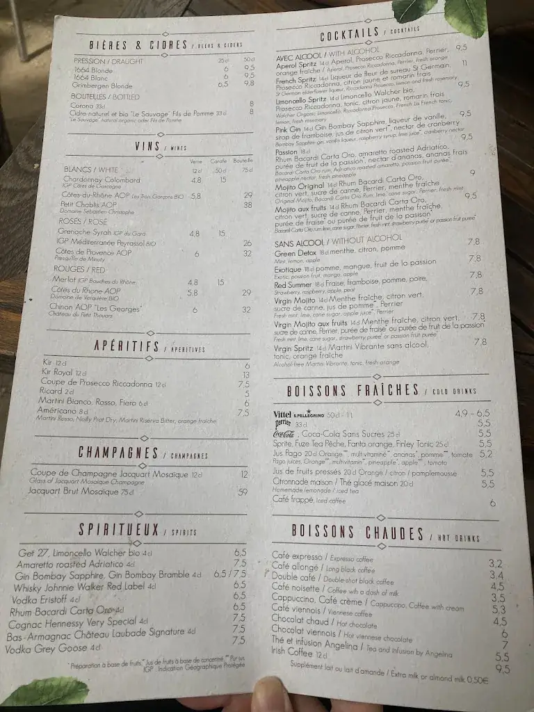 Menu_Café des Marronniers_Paris_image_2