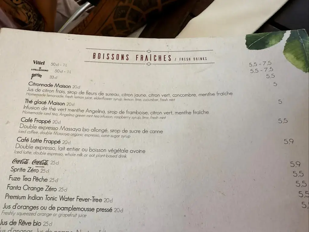 Menu_Café des Marronniers_Paris_image_3