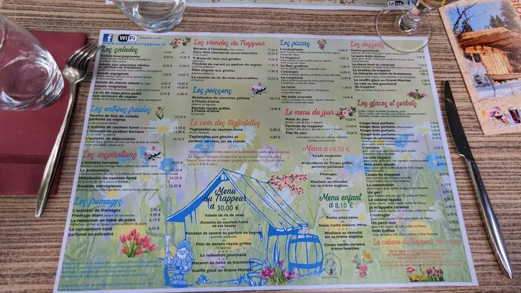 Menu_La Cabane du Trappeur de Ludres_Ludres_image_1