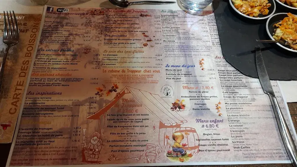 Menu_La Cabane du Trappeur de Ludres_Ludres_image_2