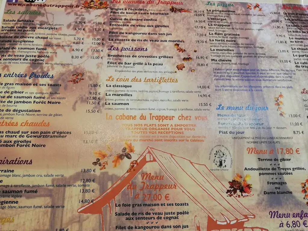 Menu_La Cabane du Trappeur de Ludres_Ludres_image_3