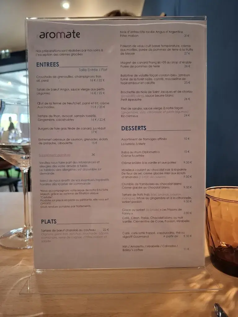 Menu_Restaurant L' Aromate Semécourt_Semécourt_image_1