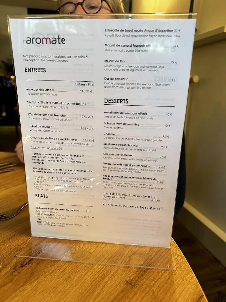 Menu_Restaurant L' Aromate Semécourt_Semécourt_image_2