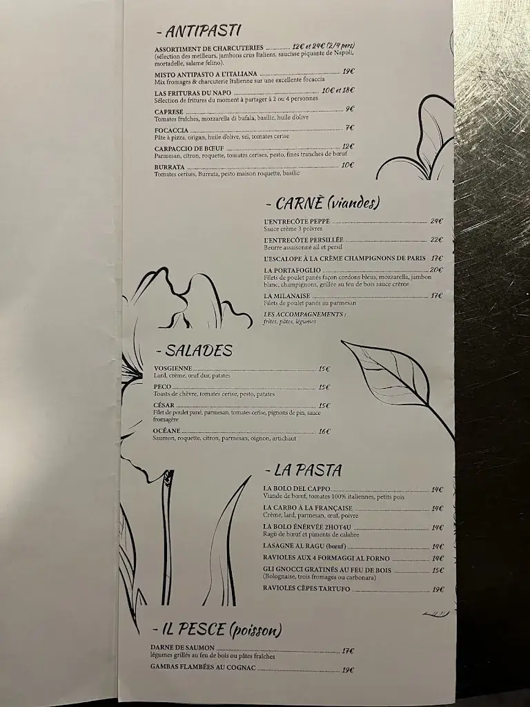 Menu_Le Napolitain_Malzéville_image_1