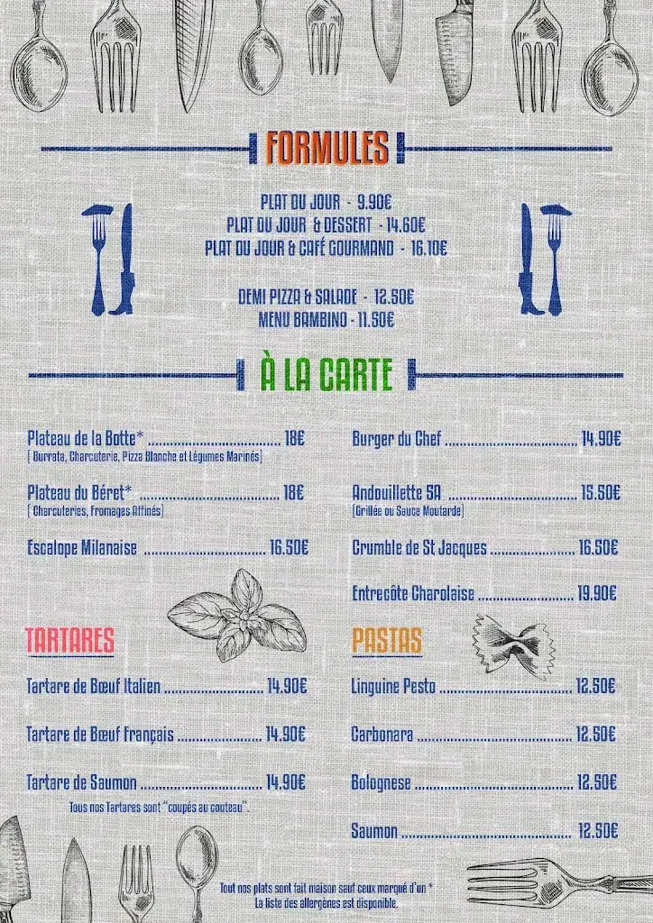 Menu_La Botte Et Le Béret_Chassieu_image_1