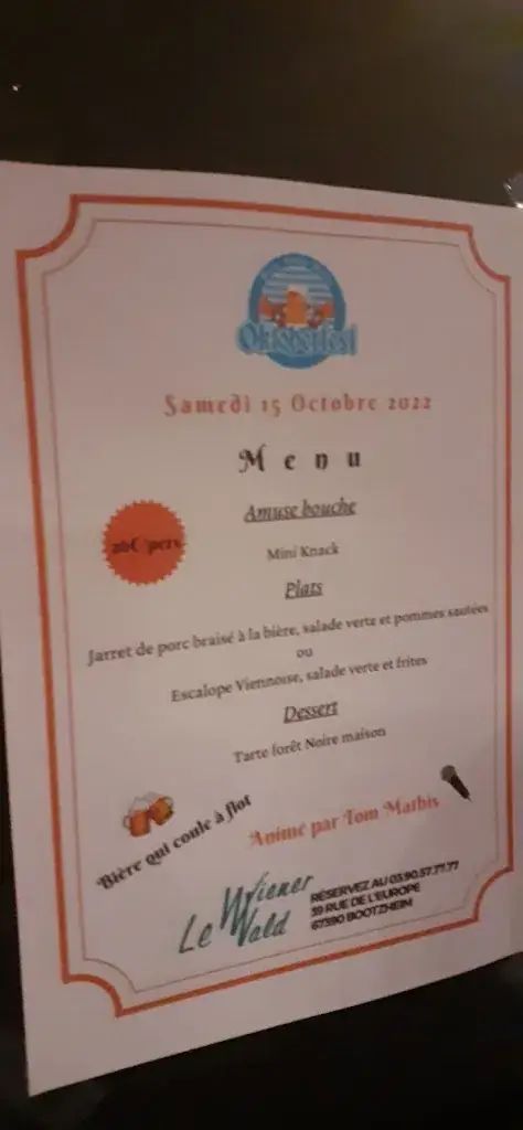 Menu_Le Wiener Wald_Bootzheim_image_1