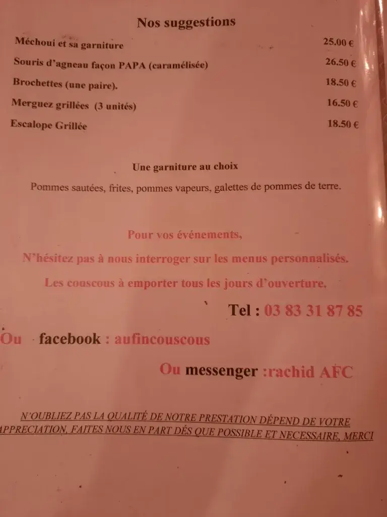 Menu_Au Fin Couscous_Messein_image_4