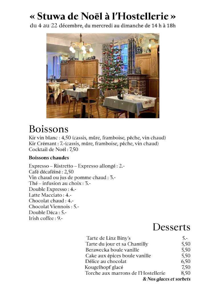 Menu_Hostellerie Alsacienne : Restaurant, Gîtes et Magasin_Masevaux-Niederbruck_image_3