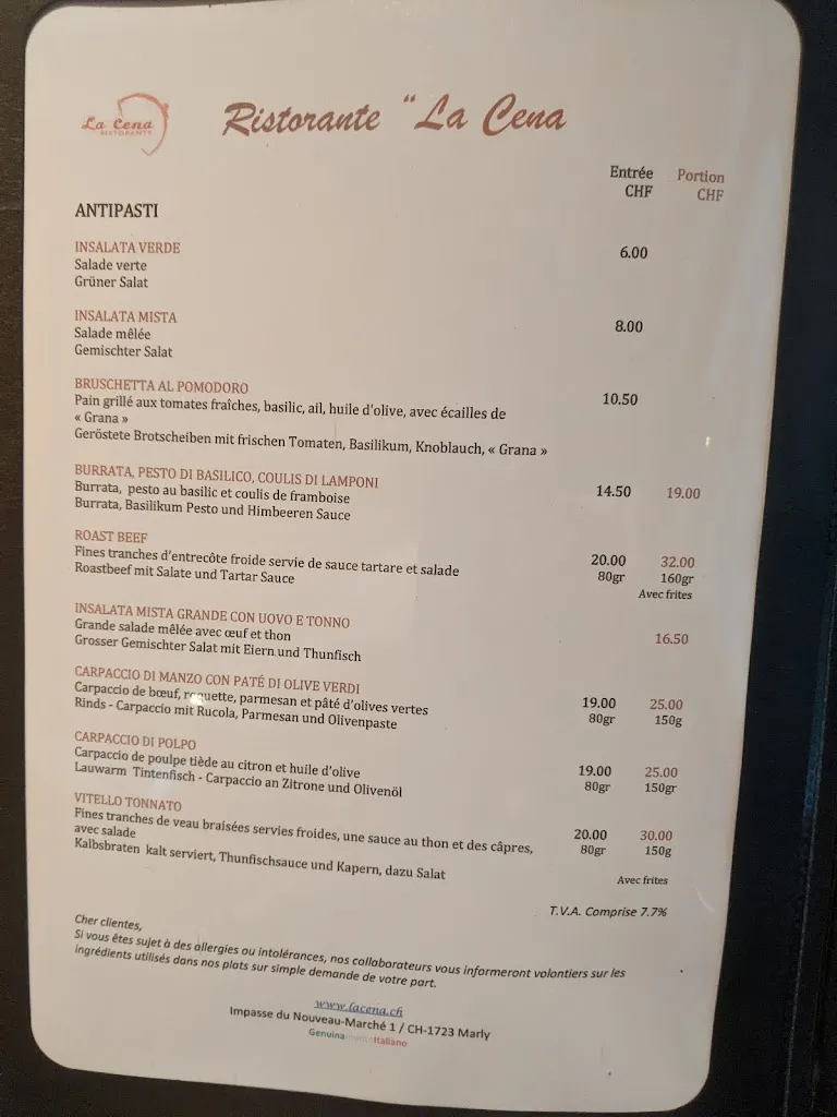 Menu_Ristorante la Cena_Marly_image_2