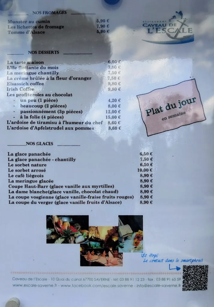 Menu_Restaurant Caveau de L'Escale_Saverne_image_1