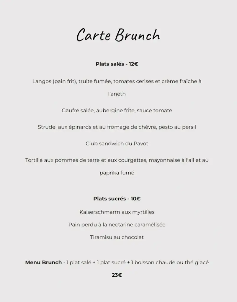 Menu_Restaurant Le Pavot_Strasbourg_image_1
