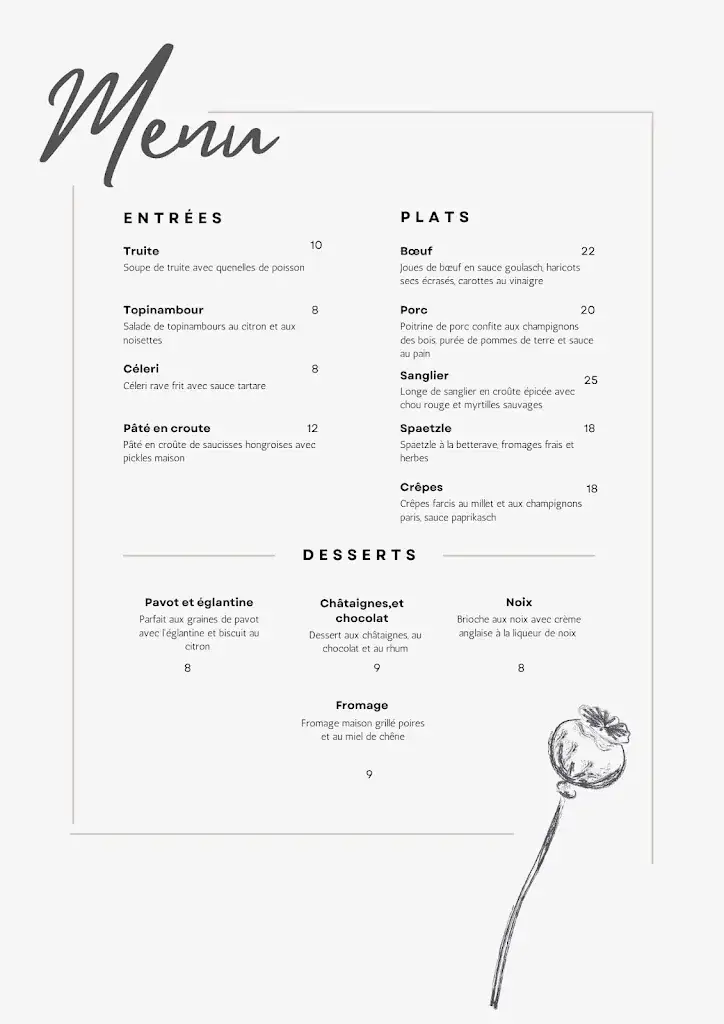 Menu_Restaurant Le Pavot_Strasbourg_image_2