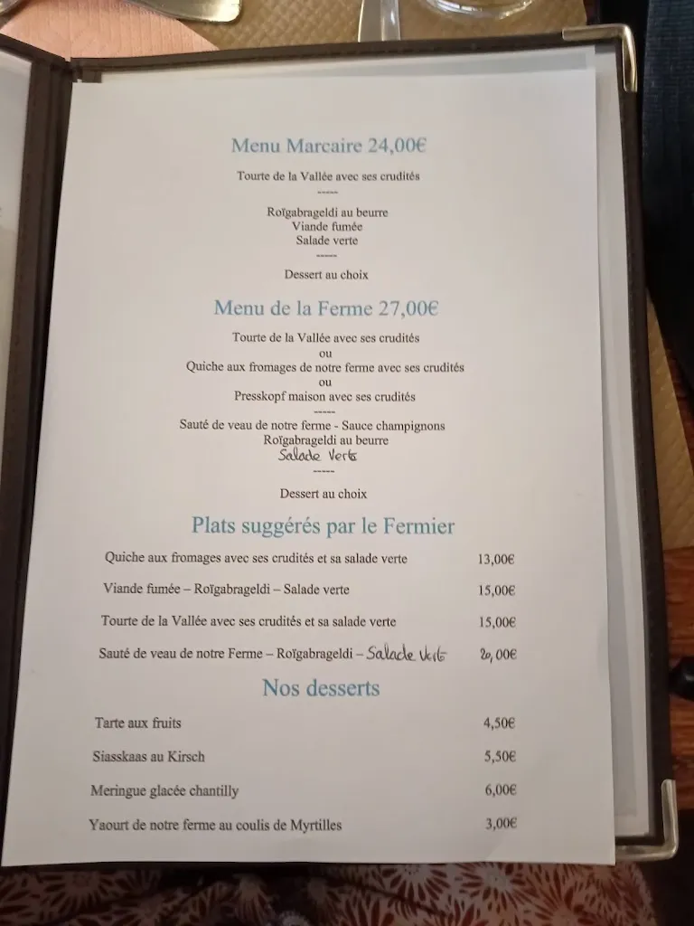 Menu_Ferme-Auberge du Gaschney_Muhlbach-sur-Munster_image_1