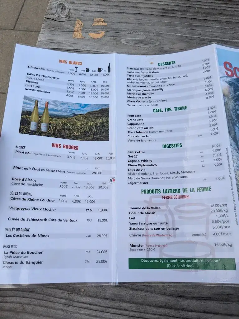 Menu_Ferme Auberge du Schiessroth_Gaschney_immagine_2