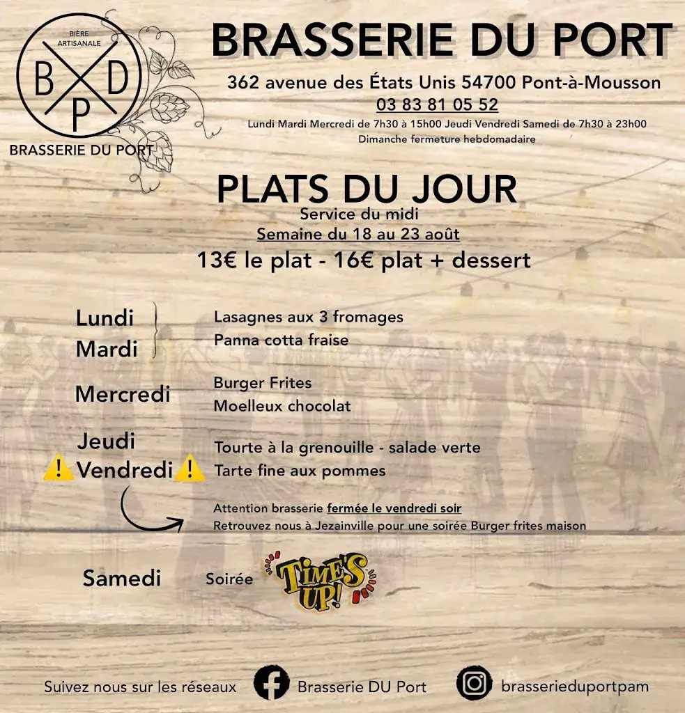 Menu_Brasserie Du Port_Pont-à-Mousson_image_2