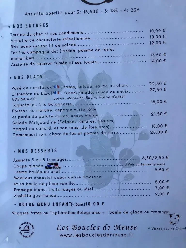 Menu_Les Boucles De Meuse Restaurant et Hôtel_Monthermé_image_3