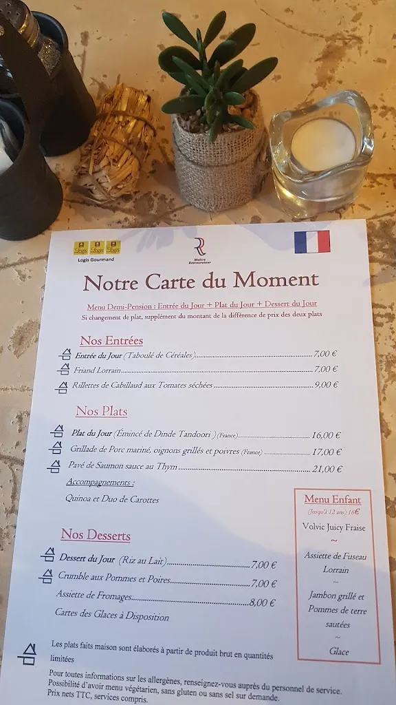 Menu_Restaurant O'carré D'art Méréville - Nancy Sud_Méréville_image_1