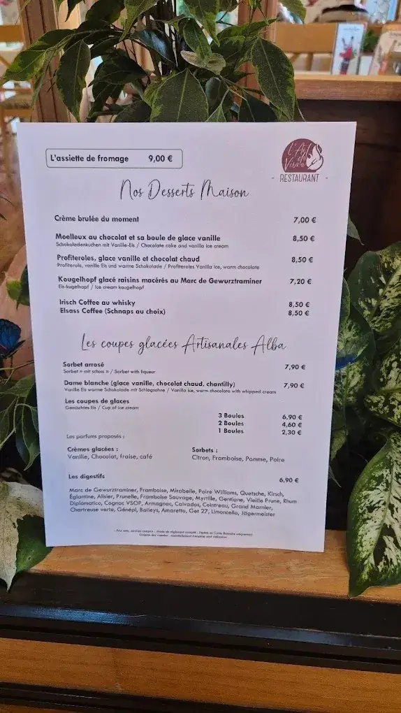 Menu_Restaurant l'Art de Vivre_Moosch_image_1