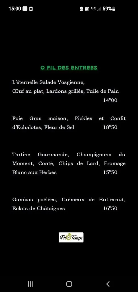 Menu_Restaurant Ô Fil du Temps_Morhange_image_2