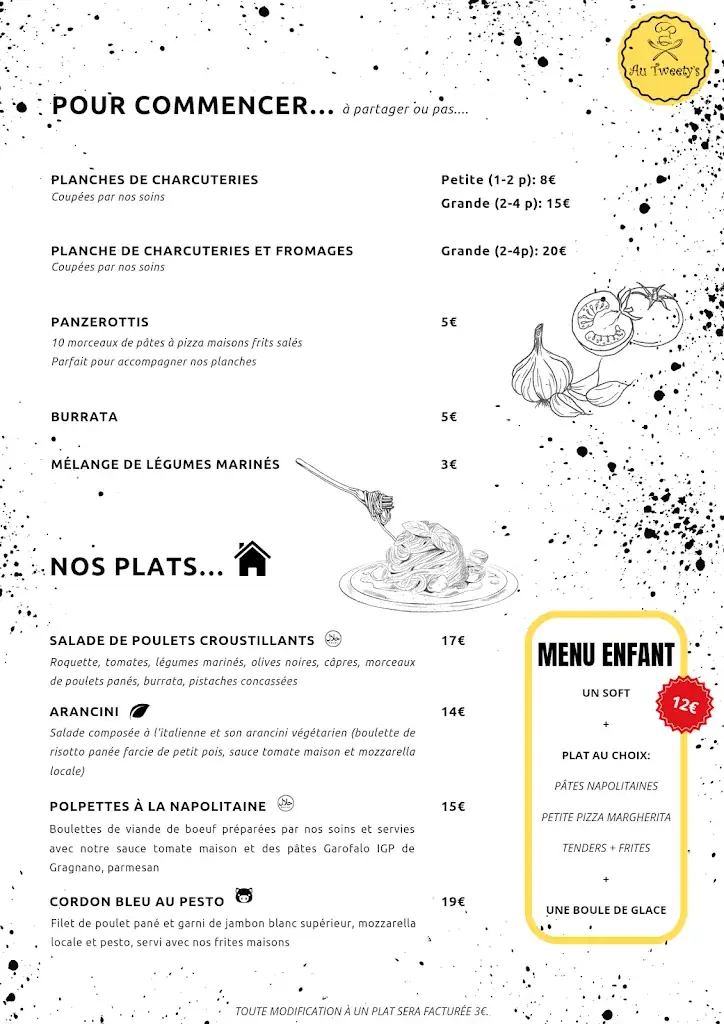 Menü_Au Tweety's Restaurant_Montigny-lès-Metz_Bild_1