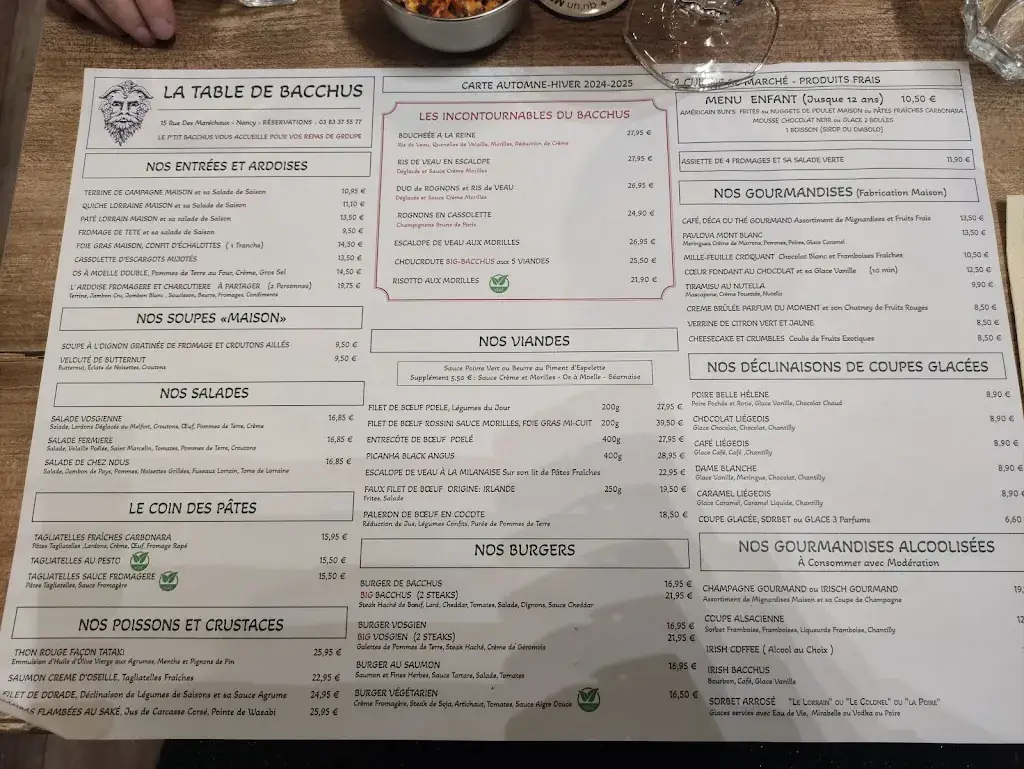 Menu_La Table de Bacchus_Nancy_image_3
