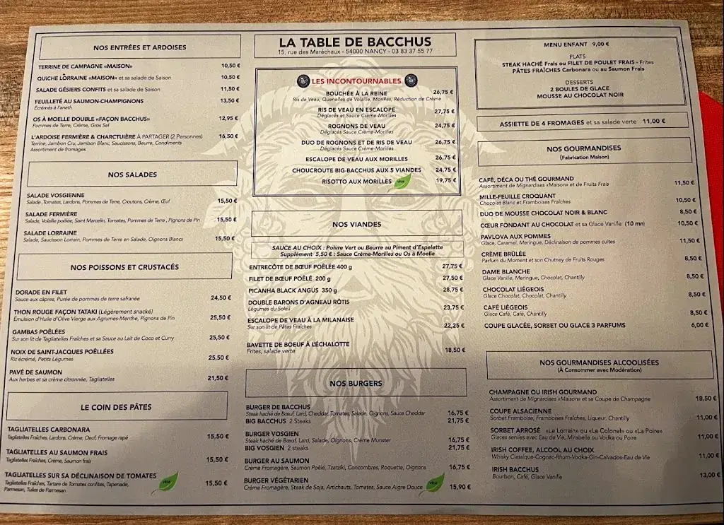 Menu_La Table de Bacchus_Nancy_image_4