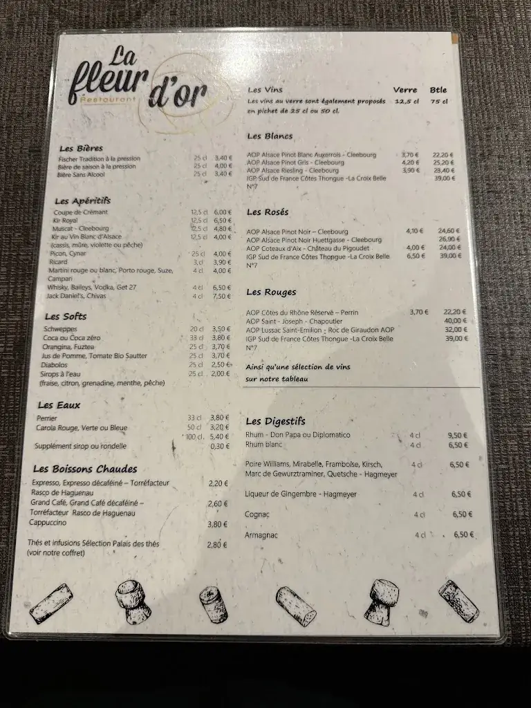 Menu_Restaurant La Fleur d'Or_Niederschaeffolsheim_image_1