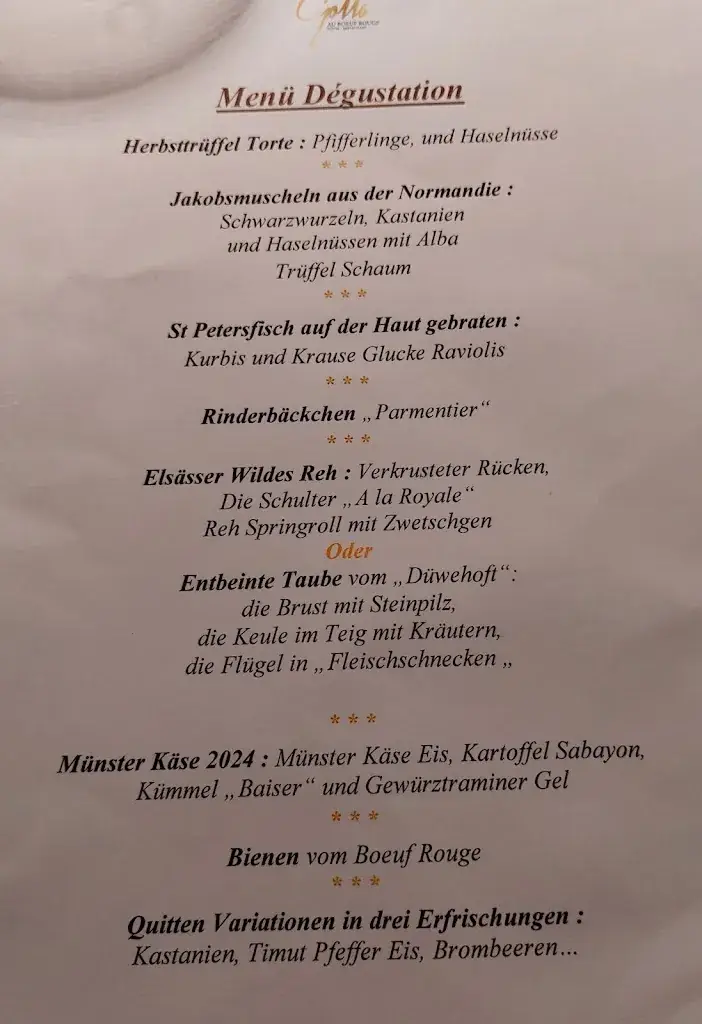 Menü_Hôtel Restaurant Au Boeuf Rouge_Niederschaeffolsheim_Bild_1